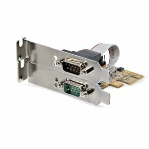 StarTech.com Serial Adapter - Low-profile Plug-in Card - 1 - PCI Express 2.0 x1 - PC, Linux - 2 x Number of Serial Ports E