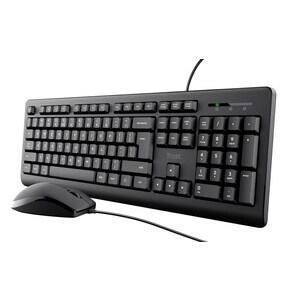 Trust - Kit clavier et souris filaires silencieux, étanche et ambidextre PRIMO