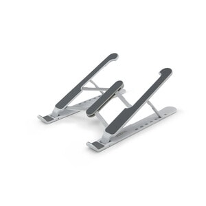 Dicota Höhenverstellbar Notebook-Ständer - 6 cm Höhe x 26,5 cm Breite x 16 cm Tiefe - Aluminiumlegierung, Silikon - Grau