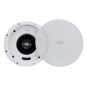 ATEN AS104 2-way Ceiling Mountable Speaker - 30 W RMS - White - 60 W (PMPO) - 101.60 mm Paper Cone Woofer - 20 mm Polyethe