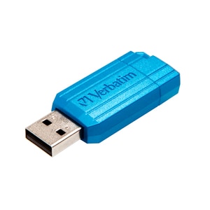Verbatim PinStripe 16 GB USB 2.0 Flash Drive - Caribbean Blue - 1 / Pack