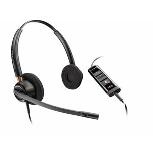 Poly EncorePro 525 Kabel Kopfbügel, Auf den Ohren Stereo Headset - Schwarz - Microsoft-Teams-Zertifizierung - Binaural - O