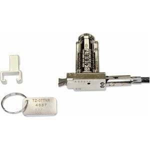 Noble Cable Lock For Notebook - 1.83 m Cable - Non-Resettable - Combination Lock - Silver - Stainless Steel, PVC Coated Br