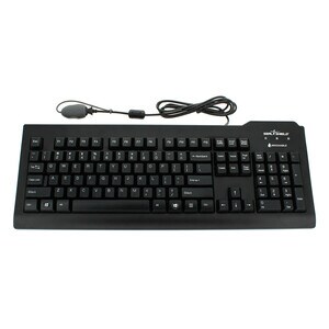 Seal Shield Silver Seal Glow Waterproof Keyboard Long Cable - Cable Connectivity - USB, PS/2 Interface - English (US) - Wi