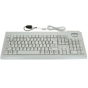 Seal Shield Silver Seal Glow Waterproof Keyboard Long Cable - Cable Connectivity - USB Interface - English (US) - White