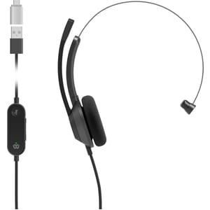 Headset 321 Wired Single On-Ear Carbon Black USB-A