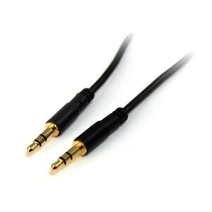 3 ft / 91cm Slim 3.5mm Stereo Audio Cable - M/M