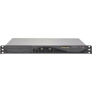 Supermicro CSE-512F-350B1 服务器机箱 - Micro ATX 主板支持 - 可机架安装 - 黑 - 1U - 3 x 架槽 - 1 x 350 W - 安装的电源 - 4 x 风扇支持 - 1 x 外部5.25寸架槽 