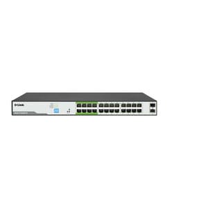 D-Link DGS-F1026P-E 24 Ports Ethernet Switch - Gigabit Ethernet - 10/100/1000Base-T, 100/1000Base-X - 2 Layer Supported - 