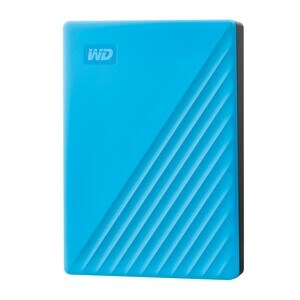 WD My Passport WDBPKJ0050BBL-WESN 5 TB Portable Hard Drive - External - Sky Blue - USB 3.0 - 256-bit Encryption Standard -