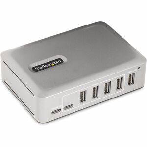 StarTech.com 7-Port USB-C Hub, 5x USB-A + 2x USB-C, Self-Powered w/ 65W Power Supply, USB 3.1 10Gbps Desktop/Laptop USB Hu