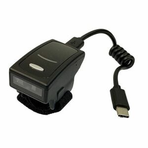 Wasp WRS350 Rugged Retail, Healthcare, Asset Tracking Wearable Barcode Scanner - Cable/Wireless Connectivity - Black - USB