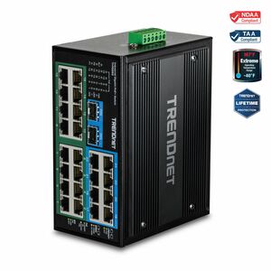 26-PORT HARDENED INDUSTRIAL GIGABIT POE+ DIN-RAIL SWITCH