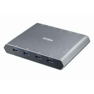 ATEN 2-Port 4K DisplayPort USB-C KVM Dock Switch with Power Pass-through - 2 Computer(s) - 1 Local User(s) - 4K - 3840 x 2
