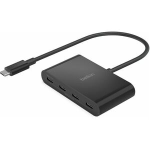 Belkin Connect USB-C 4-Port Hub, Adapter Dongle, 4xUSB-C Ports & 100W PD Max 10Gbps Data Transfer Mac/Chromebook - 4 Total