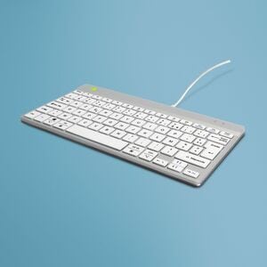 R-Go Compact Break clavier ergonomique AZERTY (FR) - filaire, blanc