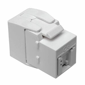 KEYSTONE JACK CAT6A/CAT6/CAT5E RJ45 SHUTTERED DUST CAP WHITE