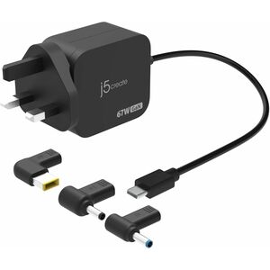 j5create JUP1565DCF3A-FN 67 W Wechselstromadapter - 67 W - 5 V Gleichstrom, 9 V DC, 12 V Gleichstrom, 15 V DC, 20 V AC, 20