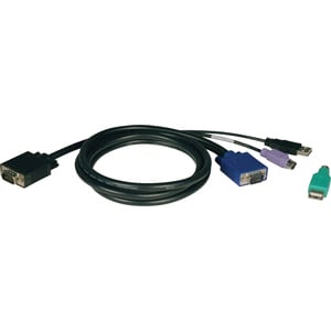 Tripp Lite series P780-010 3.05 m KVM Cable - Cable for Computer, KVM Switch - First End: 1 x 15-pin HD-15 - Male - Second