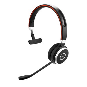 Jabra Evolve 65 Wireless Over-the-head Mono Headset - Black - Binaural - Ear-cup - 3000 cm - Bluetooth - Noise Cancelling 