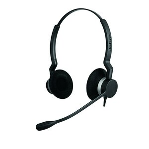 Jabra BIZ Wired Over-the-head Stereo Headset - Binaural - Supra-aural - 32 Ohm - 70 Hz to 16 kHz - 235 cm Cable - Noise Ca