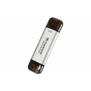 Transcend ESD310 2 TB Portable Solid State Drive - External - Silver - USB 3.2 (Gen 1) Type C - 1050 MB/s Maximum Read Tra