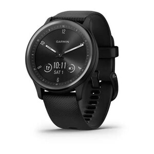 Garmin vívomove Sport Smart Watch - 40 mm Case Height - 40 mm Case Width - Black, Slate Body Color - Fiber Reinforced Poly