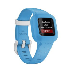 Garmin vívofit jr. 3 Smart Watch - Blue Body Color - Silicone Band Material - Accelerometer - Clock Display, Alarm, Timer 