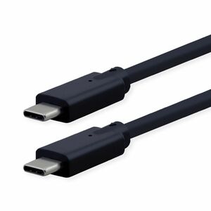 ROLINE USB3.2 Gen2x2 Kabel, C–C, ST/ST, 20Gbit/s, 240W, schwarz, 1,5 m