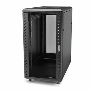 32U 19IN Server Rack Cabinet - Adjustable Depth 6-32IN - Flat Pack - Lockable 4-Post Network/Data/AV Equipment Rack Enclos
