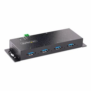 4-Port Industrial USB 3.0 5Gbps Hub Rugged USB Hub w/ ESD and Surge Protection DIN/Wall/Desk Mountable USB-A Hub USB Expan
