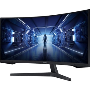 Samsung Odyssey G5 C34G55TWWP 34 Zoll Klasse UW-QHD Gekrümmter Bildschirm Gaming-LCD-Monitor - 21:9 Format - 86,4 cm (34 Z