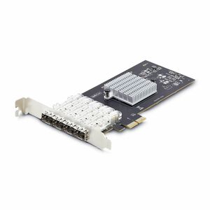 StarTech.com 4-Port GbE SFP Network Card, PCIe 2.0 x2 (x4, x8, x16 Compatible), Intel I350-AM4, Copper/Fiber Optic, Gigabi