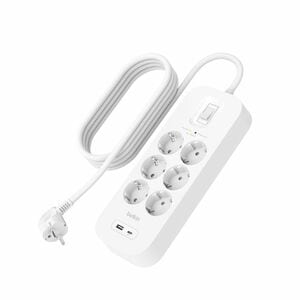 Belkin Connect Surge Suppressor/Protector - 6 x AC Power, 1 x USB Type A, 1 x USB Type C - 650 J - 2 m