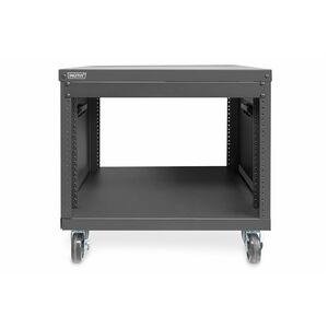Digitus 8U Enclosed Cabinet Rack Cabinet for Equipment Rack, Network Equipment - Black - Sheet Steel - 136 kg Maximum Weig