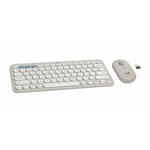 Logitech Pebble 2 Combo 键盘鼠标 - 英文 - A 型 USB 薄膜 无线 蓝牙 键盘 - 79 按键 - 键盘/键盘颜色: 沙色 - A 型 USB 无线 蓝牙 鼠标 - 光学 - 4000 dpi - 3 按钮 - 