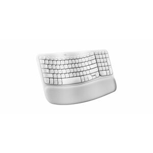Logitech Wave Keys 键盘 - 无线 连接 - USB 接口 - 英文 - 珍珠白 - 蓝牙 - 10 m - 铬操作系统, Windows 10, Windows 11, Mac OS X 11.0 Big Sur, Linu