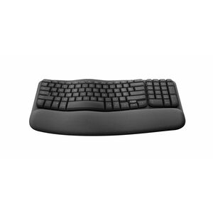Logitech Wave Keys 键盘 - 无线 连接 - USB 接口 - 英文 - 灰 - 蓝牙 - 10 m - 铬操作系统, Windows 10, Windows 11, Mac OS X 11.0 Big Sur, Linux,