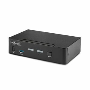 StarTech.com KVM Switchbox - TAA Compliant - 2 Computer(s) - 1 Local User(s) - 8K - 7680 x 4320 - 8 x USB - USB 2.0 - 3 x 