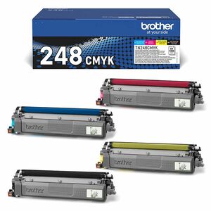Cartouche toner D'origine Brother TN-248VAL Laser - Cyan, Magenta, Jaune, Noir - Value pack - 4 - 1000 feuilles