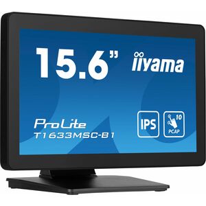 iiyama ProLite T1633MSC-B1 16 Zoll Klasse LED-Touchscreen-Monitor - 16:9 Format - 5 ms Reaktionszeit - 39,6 cm (15,6 Zoll)