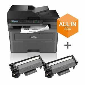 Brother MFC-L2827DWXL Wired & Wireless Laser Multifunction Printer - Monochrome - Black - Copier/Fax/Printer/Scanner - 32 