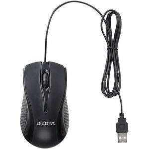 Dicota Maus - USB Typ-A - 3 Taste(n) - Schwarz - 1 - Kabel - 1200 dpi Auflösung - Scroll-Rad - Symmetrisch