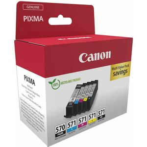 Canon PGI-570/CLI-571 Jato de tinta Tinteiro - Multi-pack - Preto, Ciano, Magenta, Amarelo - 5 / Pack