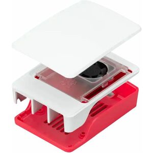 Raspberry Pi Computergehäuse - Acrylnitril-Butadien-Styrol (ABS), Polycarbonat - Rot, Weiß - Lüfterkühler