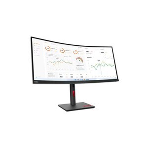 Lenovo T34w-30 34" Class UW-QHD Curved Screen LCD Monitor - 21:9 - Raven Black - 86.4 cm (34") Viewable - Vertical Alignme