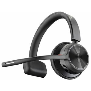 Poly Voyager 4300 UC 4310 Wired/Wireless Over-the-head, On-ear Mono Headset - Black - Microsoft Teams Certification - Siri