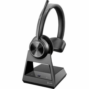 Poly Savi 7300 Office 7310 Wireless Over-the-head, Helmet Mono Headset - Black - Monaural - Supra-aural - 18000 cm - DECT 