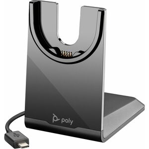 Poly Com fios Berço para Fone de ouvido Bluetooth - Capacidade de carregamento - USB Tipo C - Preto