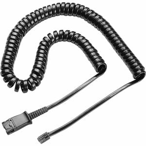 Poly 3.05 m Cabo telefónico para Telefone, Fone de ouvido - 1 Cada - Preto